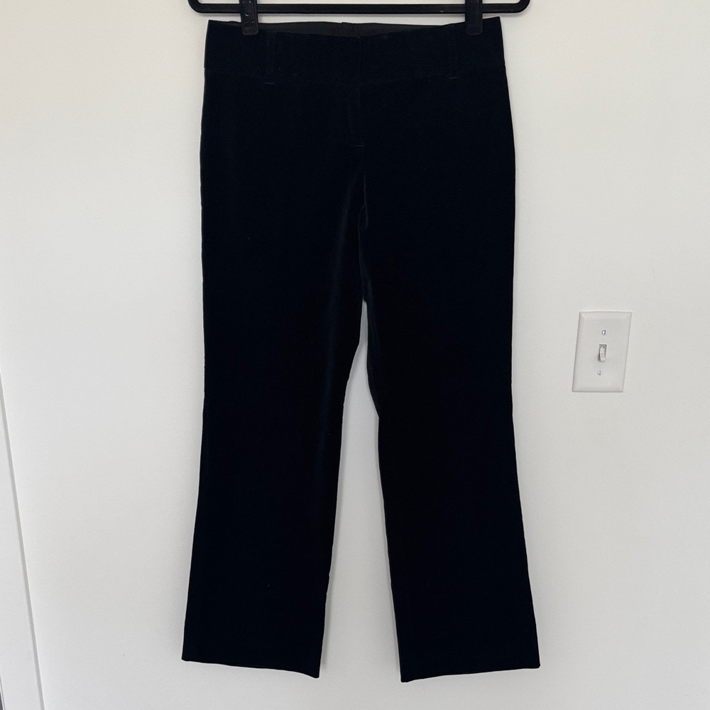J.Crew Women's Black Velvet Pants - Size 4
